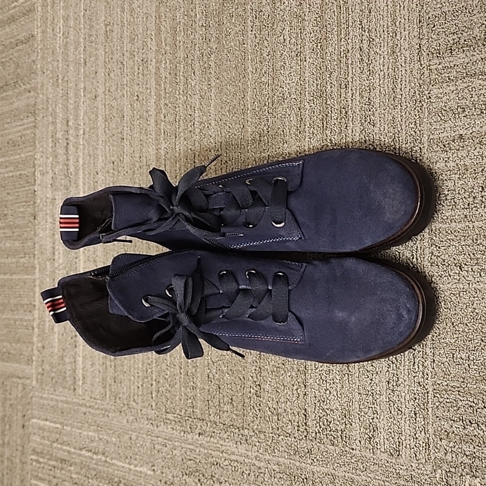 Lug Sole Army Boot GABOR BLUE suede boots!!!